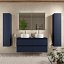 Mueble de baño Bequia suspendido 4 cajones sobre encimera 140 cm azul satinado de Salgar